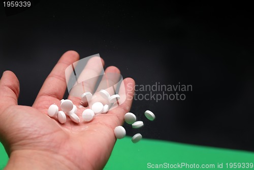 Image of pills in hand