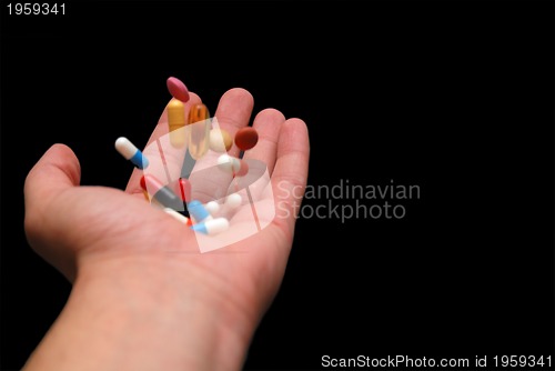Image of pills in hand