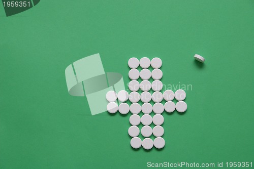 Image of pharmacy concept with pills