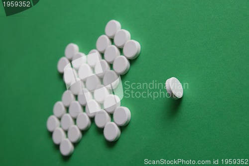 Image of pharmacy concept with pills