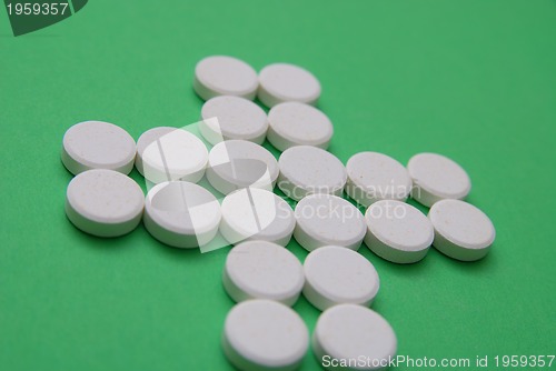 Image of pharmacy concept with pills