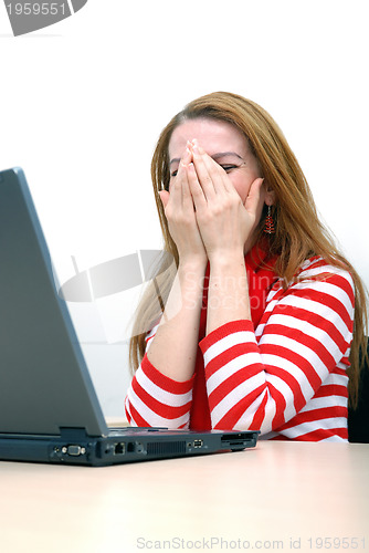 Image of businesswoman in red...