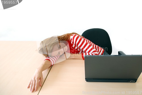 Image of businesswoman in red...