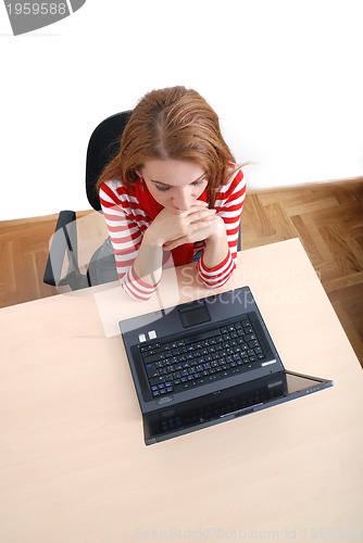 Image of businesswoman in red...