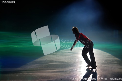 Image of While an  ice-skating show