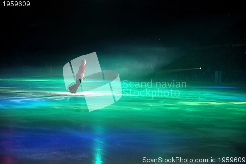 Image of While an  ice-skating show