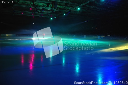 Image of While an  ice-skating show