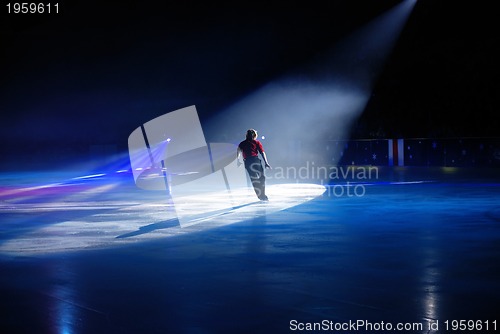 Image of While an  ice-skating show