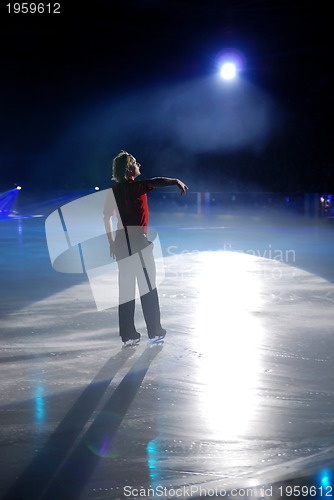 Image of While an  ice-skating show