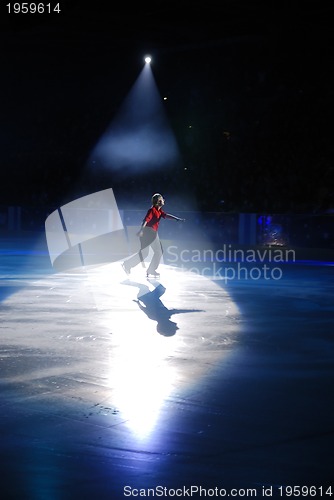 Image of While an  ice-skating show
