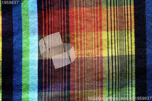 Image of Colorful tablecloth