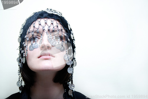 Image of Exotic female dressed in black