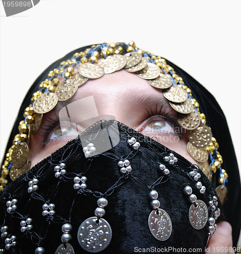 Image of Exotic female dressed in black