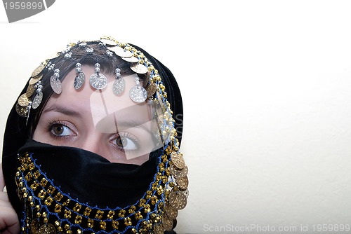 Image of Exotic female dressed in black