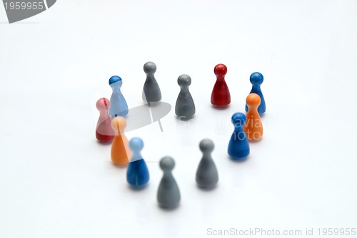 Image of Concept of a multi-colored crowd