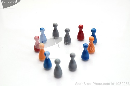 Image of Concept of a multi-colored crowd