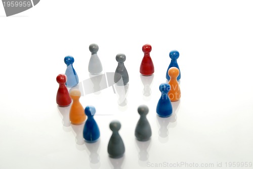 Image of Concept of a multi-colored crowd