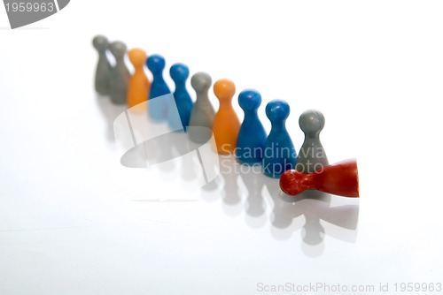 Image of Concept of a multi-colored crowd