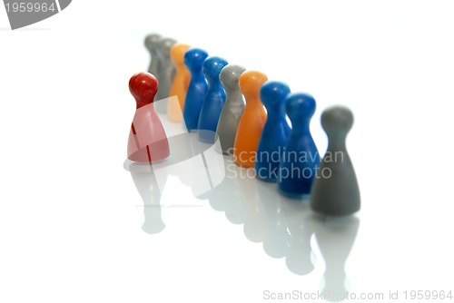 Image of Concept of a multi-colored crowd