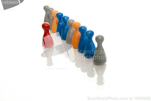 Image of Concept of a multi-colored crowd