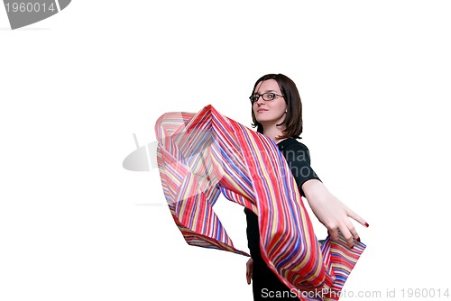 Image of Young woman with scarf