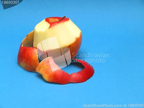 Image of sliced fruit on blue background