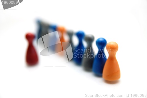Image of Concept of a multi-colored crowd