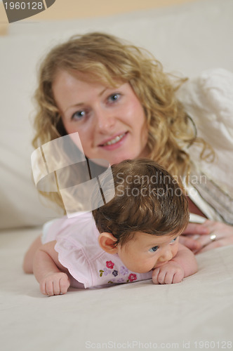 Image of happy mother and baby