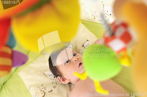 Image of cute little baby face closeup
