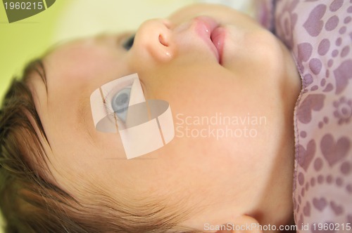 Image of cute little baby face closeup