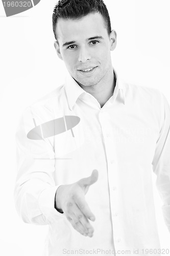 Image of young businessman handshake