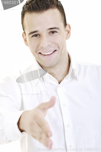 Image of young businessman handshake