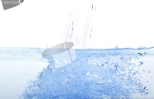 Image of blue water bubble 