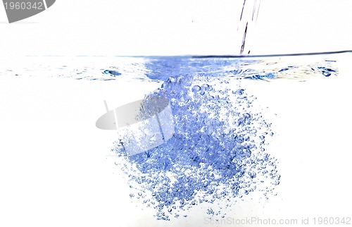 Image of blue water bubble 