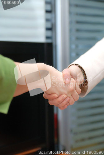 Image of .businesswoman handshake