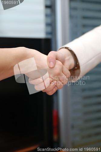 Image of .businesswoman handshake