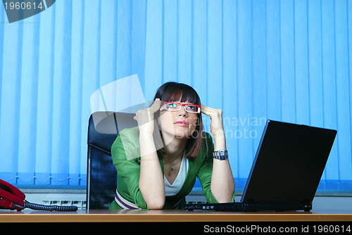 Image of Worried businesswoman 