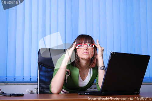 Image of Worried businesswoman 