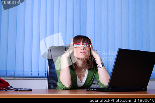 Image of Worried businesswoman 