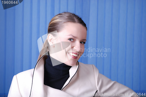 Image of .young businesswoman smiling