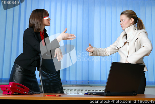 Image of .businesswoman handshake