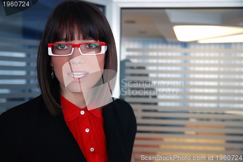 Image of businesswoman face closeup