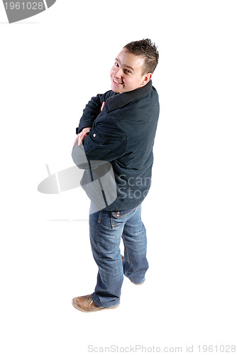 Image of Casual friendly mant ? isolated over a white background