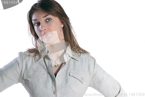 Image of fashion or casual woman isolated