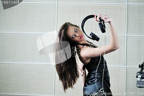Image of woman headset dance