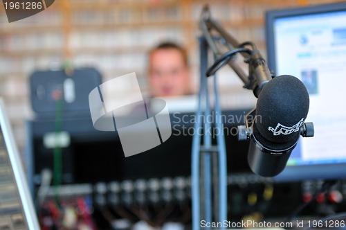 Image of radio station microphone