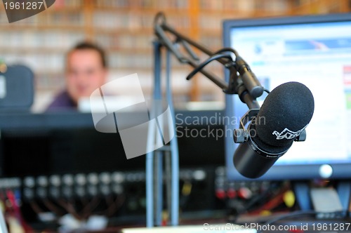 Image of radio station microphone