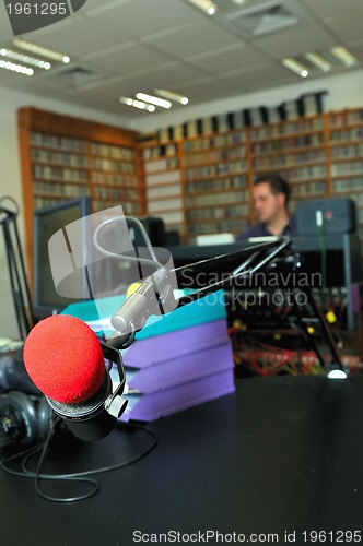 Image of radio station microphone