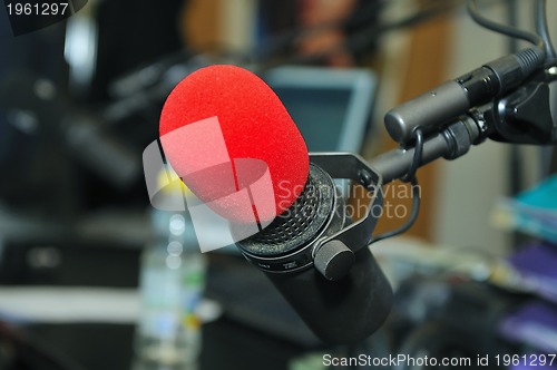 Image of radio station microphone