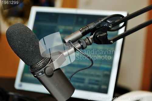 Image of radio station microphone